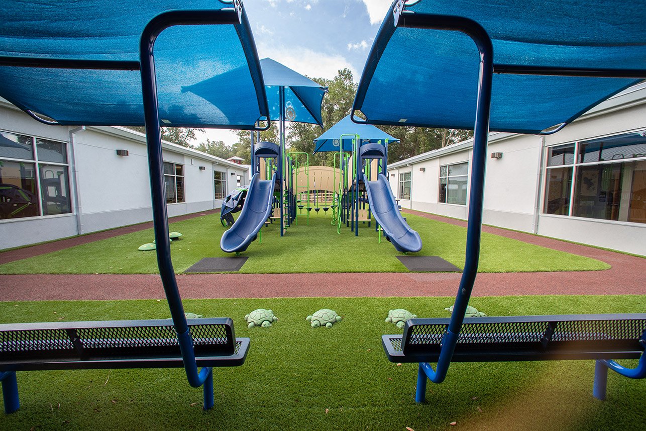 North Florida School of Special Education, FL 6-foot Regal Bench with Shade